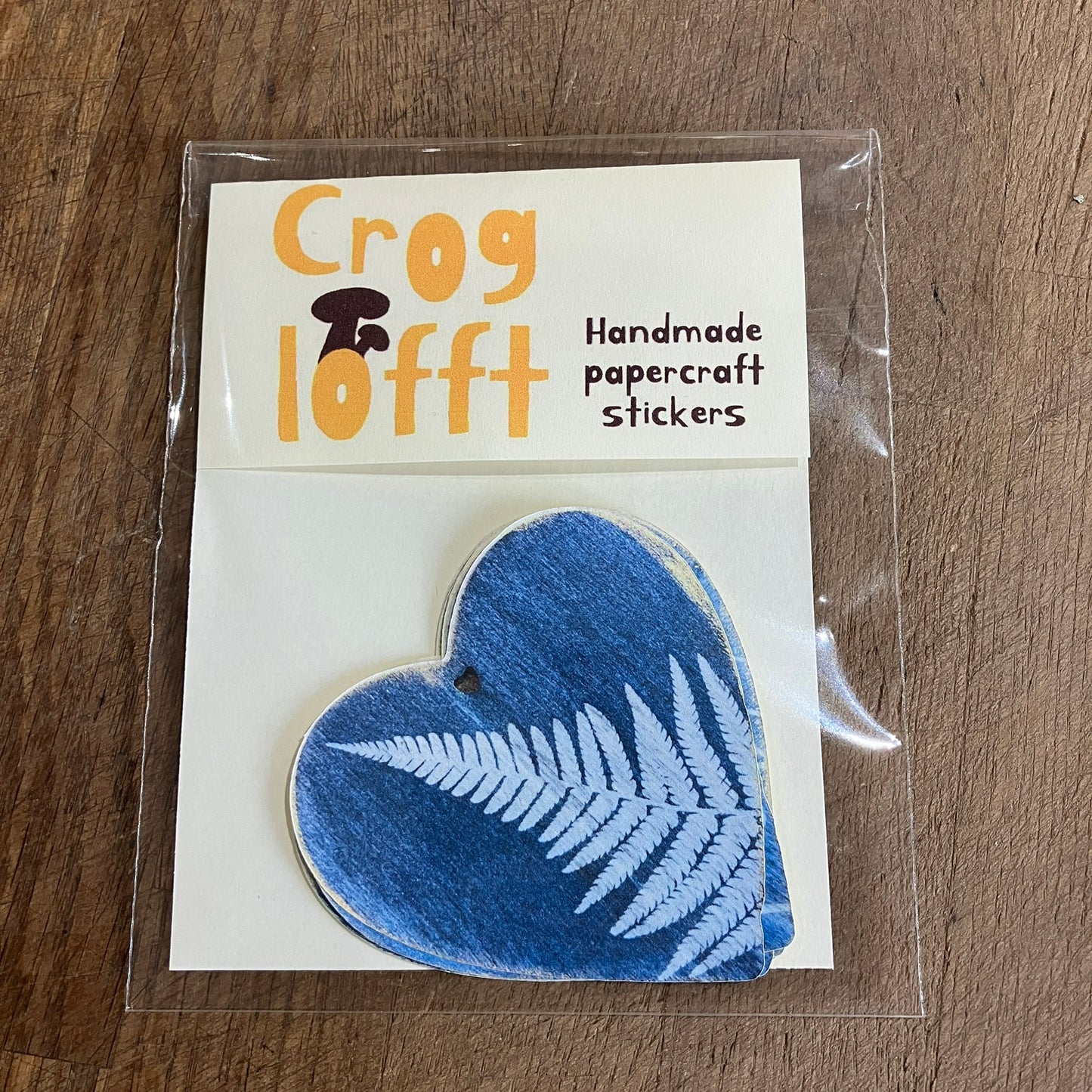 Botanical heart stickers - 6 large