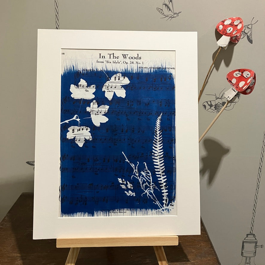 In The Woods - original cyanotype print