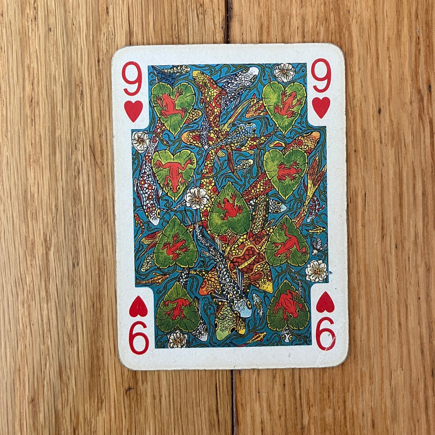 Art for the Earth single transformation playing card ~ heart suits
