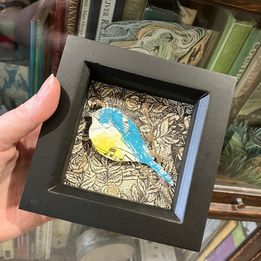 Singing the blues ~ original papercraft and willow art