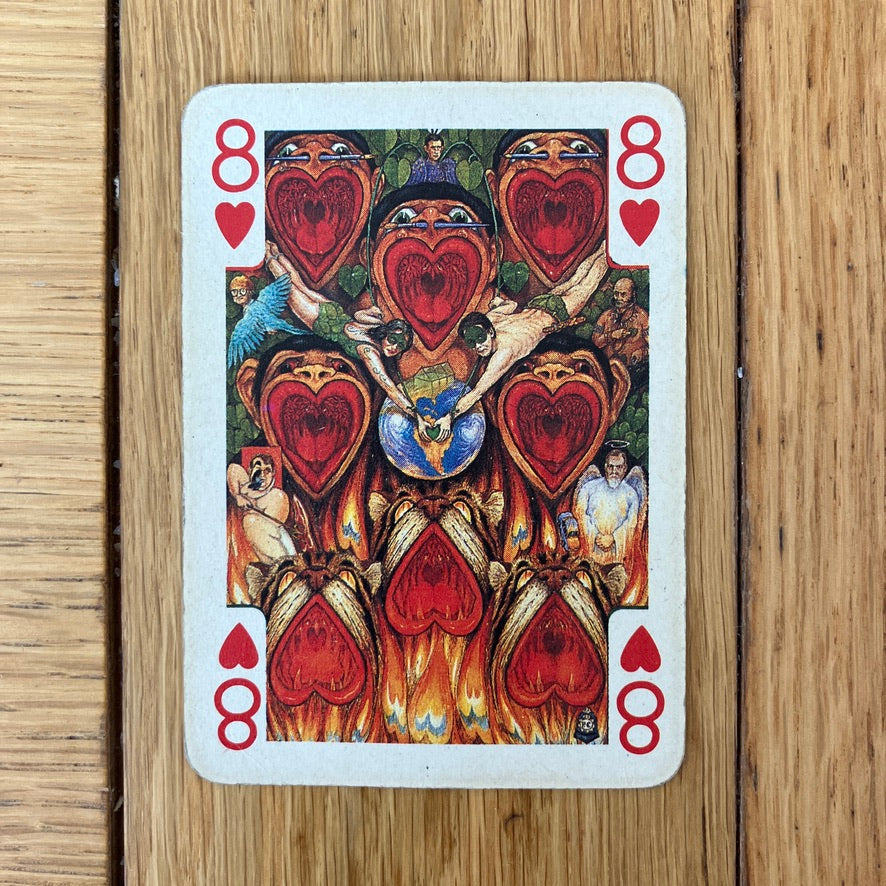 Art for the Earth single transformation playing card ~ heart suits