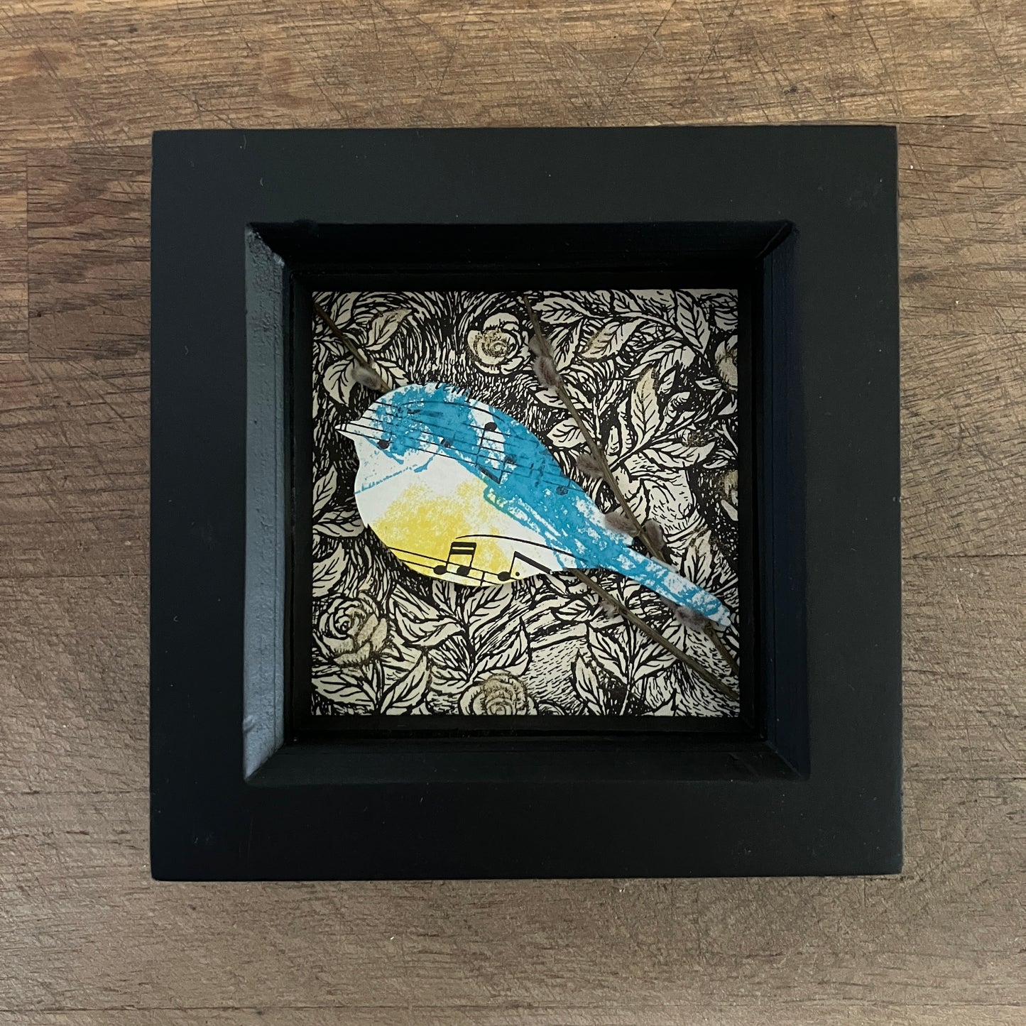 Singing the blues ~ original papercraft and willow art