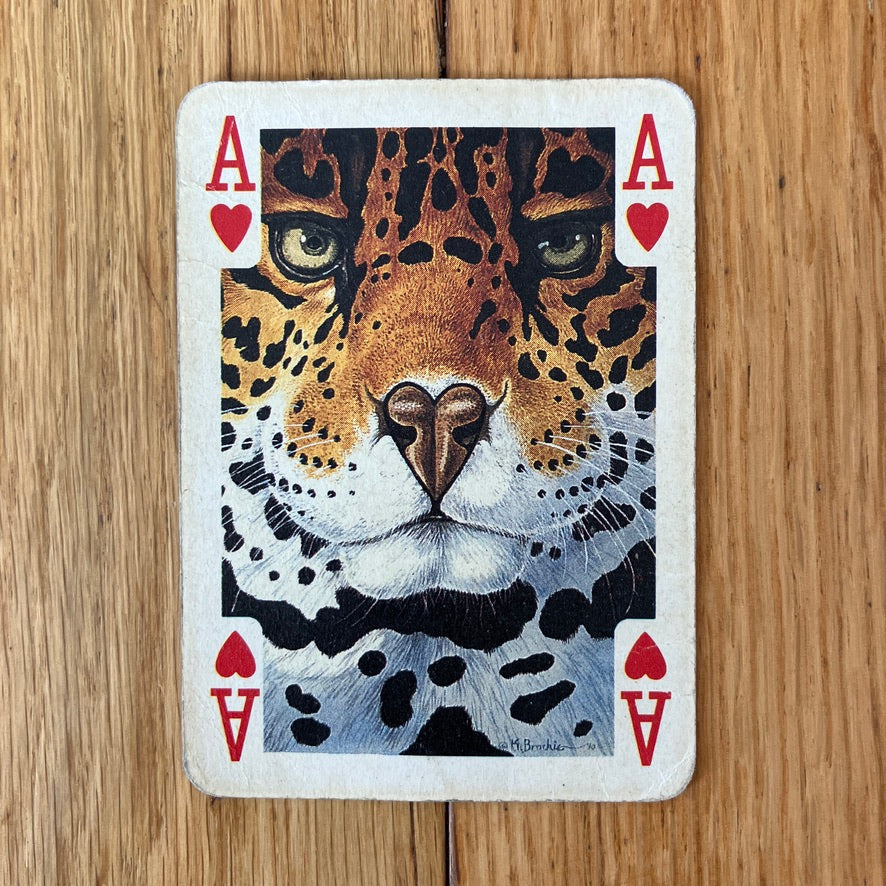 Art for the Earth single transformation playing card ~ Ace of hearts by Keith Brockie