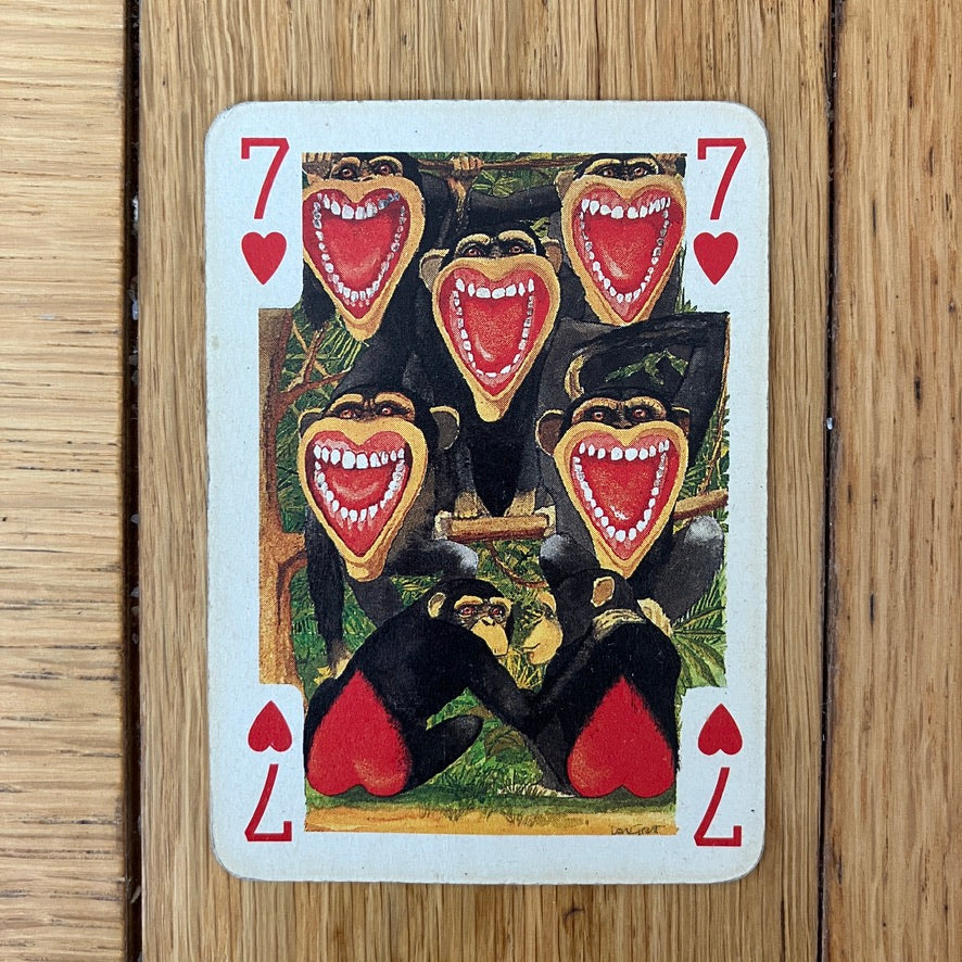 Art for the Earth single transformation playing card ~ heart suits
