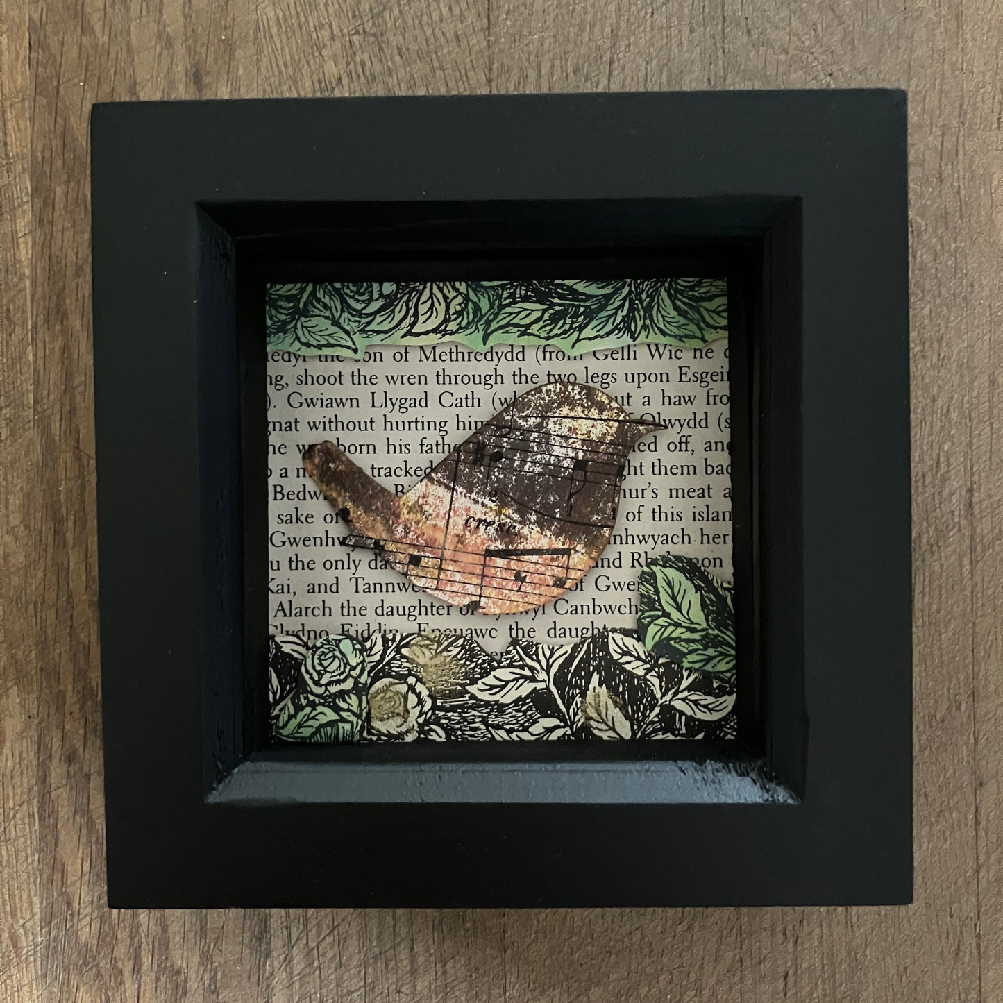 Hedgerow Wren ~ original papercraft artwork