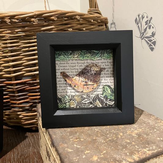 Hedgerow Wren ~ original papercraft artwork